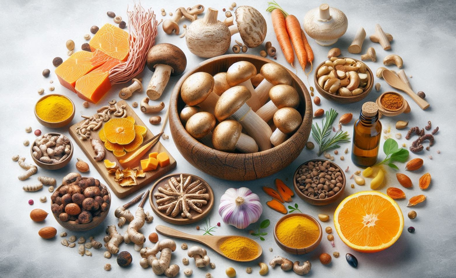 The Role of Functional Foods (Like Mushrooms, Turmeric, and Garlic) in Immunity